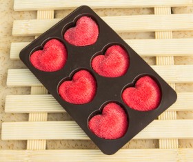 Heart shaped chocolate candy Stock Photo 02