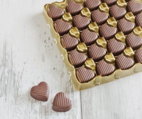 Heart shaped chocolate candy Stock Photo 04