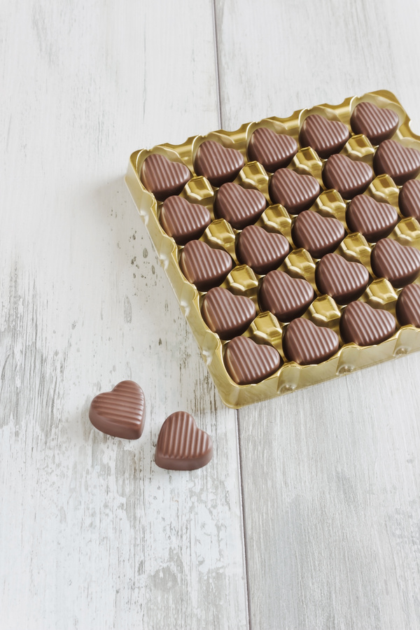 Heart shaped chocolate candy Stock Photo 04