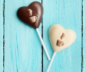 Heart shaped chocolate candy Stock Photo 05