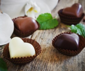 Heart shaped chocolate candy Stock Photo 06