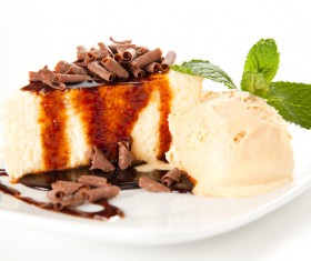 Ice cream and cake dessert Stock Photo 01