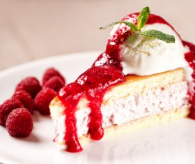 Ice cream and cake dessert Stock Photo 06