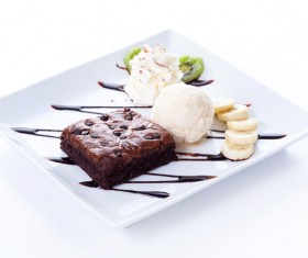 Ice cream and cake dessert Stock Photo 08