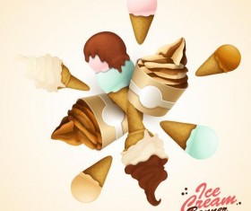 Ice cream vector backgrounds 01