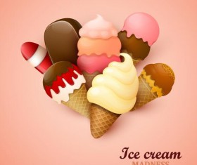 Ice cream vector backgrounds 02