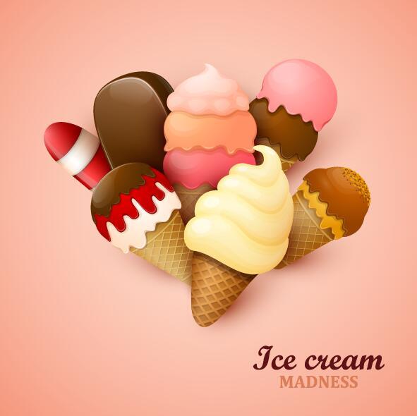 Ice cream vector backgrounds 02