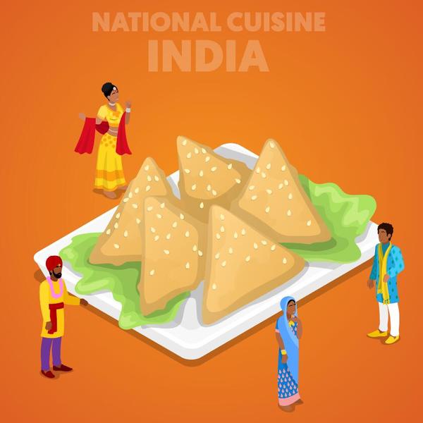 India cuisine vector design
