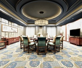 Interior China Element Decoration Stock Photo