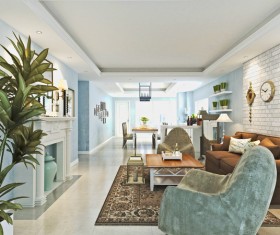 Interior modern decoration Stock Photo 03