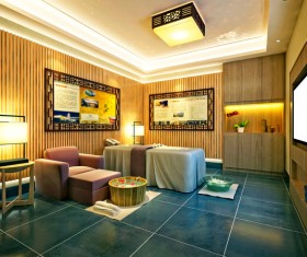 Interior modern decorative massage house Stock Photo