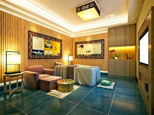 Interior modern decorative massage house Stock Photo