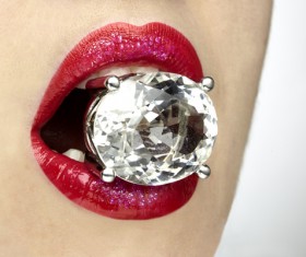 Jewelry in the mouth Stock Photo 02