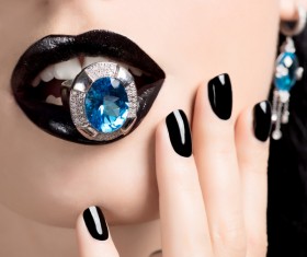 Jewelry in the mouth Stock Photo 06