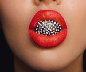 Jewelry in the mouth Stock Photo 07