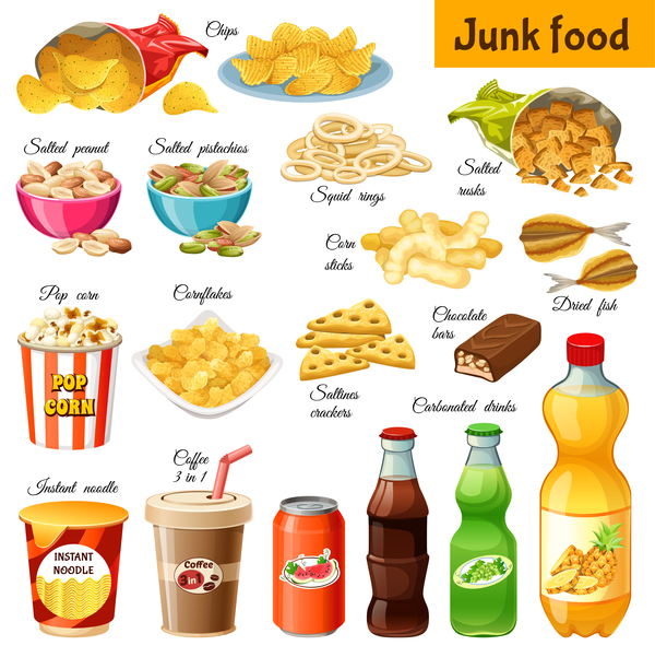 Junk food vector illustration