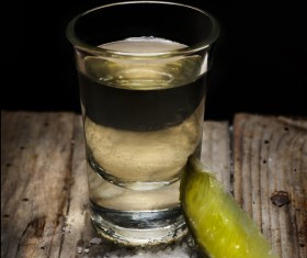 Lemon Salt and Tequila Stock Photo 01