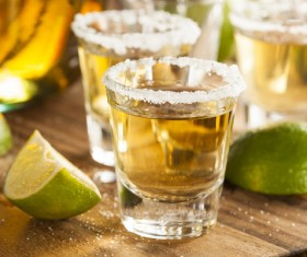 Lemon Salt and Tequila Stock Photo 03