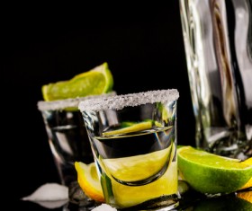 Lemon Salt and Tequila Stock Photo 04