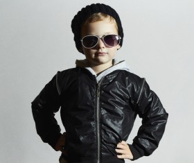 Little boy wearing sunglasses Stock Photo 01