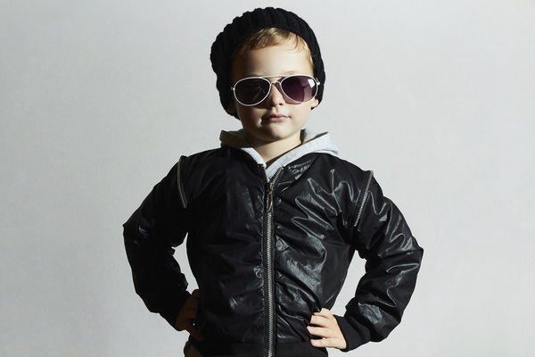 Little boy wearing sunglasses Stock Photo 01