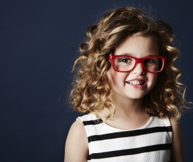 Little girl with glasses Stock Photo