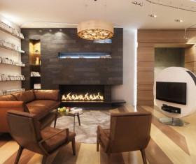 Luxury Living room Stock Photo 01