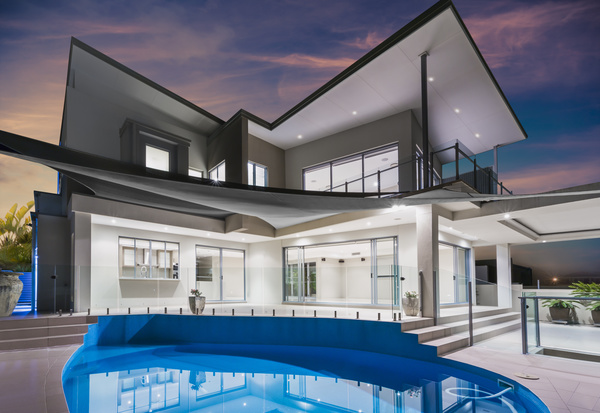 Luxury home with pool Stock Photo 04