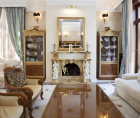 Luxury interior in a classic style Stock Photo 02