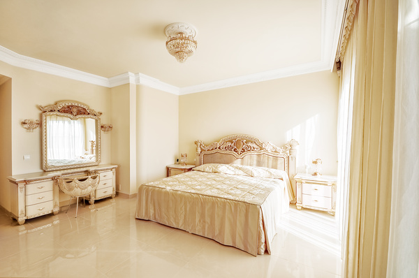Luxury simple bedroom Stock Photo 01