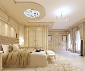 Luxury simple bedroom Stock Photo 03