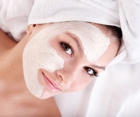 Make mask skin care lady Stock Photo 01