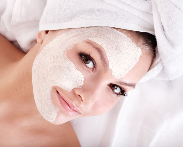 Make mask skin care lady Stock Photo 01