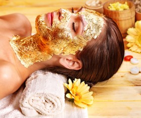 Make mask skin care lady Stock Photo 03