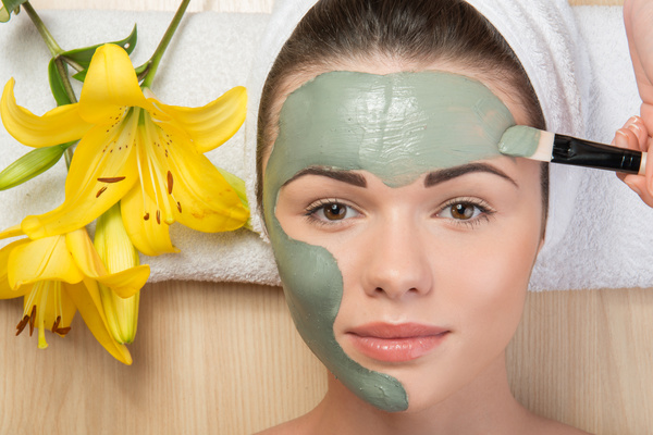 Make mask skin care lady Stock Photo 05