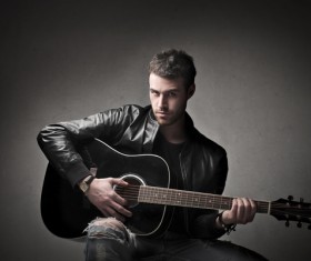 Man playing the guitar Stock Photo 01