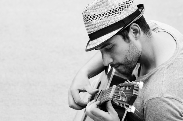 Man playing the guitar Stock Photo 03