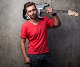 Man playing the guitar Stock Photo 05