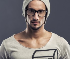 Man with glasses Stock Photo 02