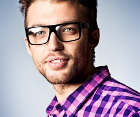 Man with glasses Stock Photo 03