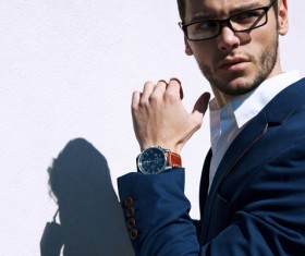 Man with glasses Stock Photo 04