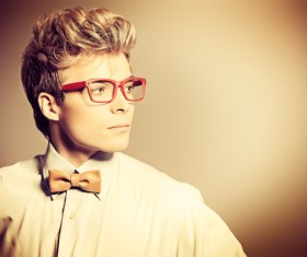 Man with glasses Stock Photo 05