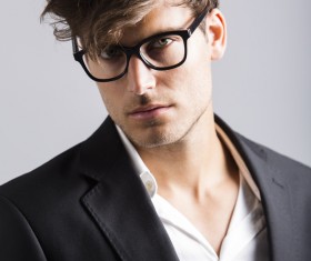 Man with glasses Stock Photo 06