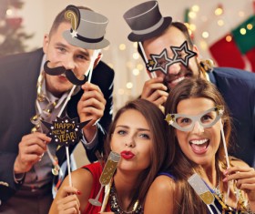 Men and women Holiday party Stock Photo 01