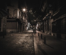 Midnight street Stock Photo