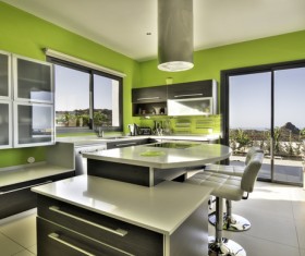 Modern Open kitchen Stock Photo 02