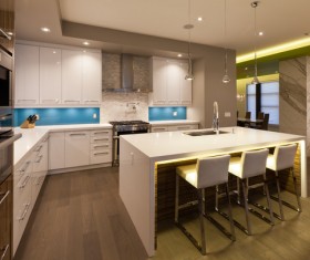 Modern Open kitchen Stock Photo 04