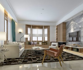 Modern decorative living room Stock Photo 01