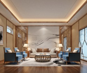 Modern decorative living room Stock Photo 03