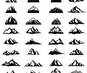 Mountain illustration vectors set 02